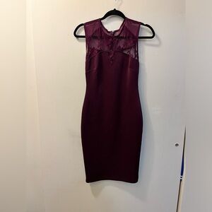 Burgundy cocktail dress